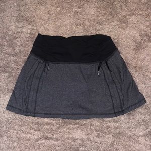 Black and gray lululemon tennis skirt